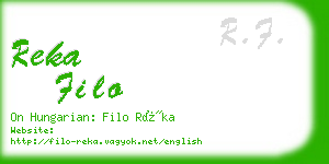 reka filo business card